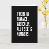 Carte Je Travaille En Finance (Fleur jaune)