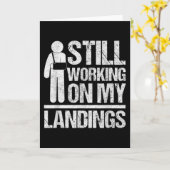 Carte Je Travaille Encore Sur Mes Débarquements S'Effond (Fleur jaune)