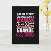 Carte Je Vais Être Grande Soeur (Fleur jaune)