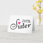 Carte Je Vais Être Une Grande Soeur (Fleur jaune)