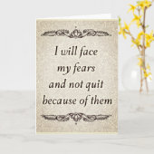 Carte Je vais faire face à mes craintes - Citation posit (Fleur jaune)