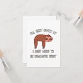 Carte Je vais me remettre de Sloth. (Devant/Arrière en situation)