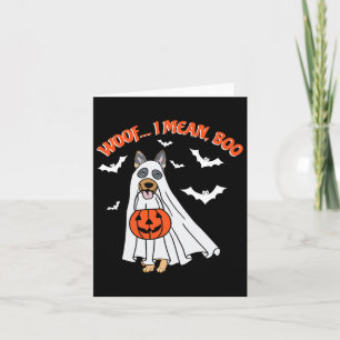 Carte Je Veux Dire Boo Drôle Chien Fantôme Halloween Cit