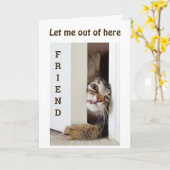 CARTE JE VEUX DIRE **HEUREUX ANNIVERSAIRE À ***MON AMI** (Fleur jaune)