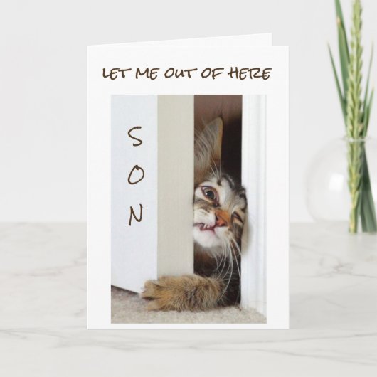 CARTE JE VEUX DIRE **HEUREUX FILS D'ANNIVERSAIRE*** CART (Devant)