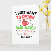 Carte Je veux juste boire du chocolat chaud (Fleur jaune)