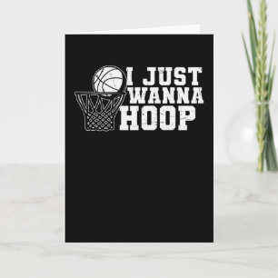 Carte Je veux juste jouer au basket Design de basketba