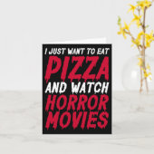 Carte Je Veux Juste Manger De La Pizza Et Regarder Des F (Fleur jaune)