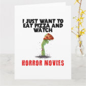 Carte Je Veux Juste Manger De La Pizza Et Regarder Des F (Fleur jaune)