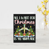 Carte Je Veux Pour Noël Est Un Avion Xmas Tree Light (Fleur jaune)