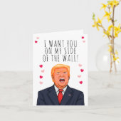 Carte Je veux que tu sois de mon côté du mur, Valentin (Fleur jaune)