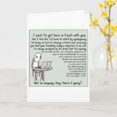 Carte Je veux revenir en contact avec vous (original) (Fleur jaune)