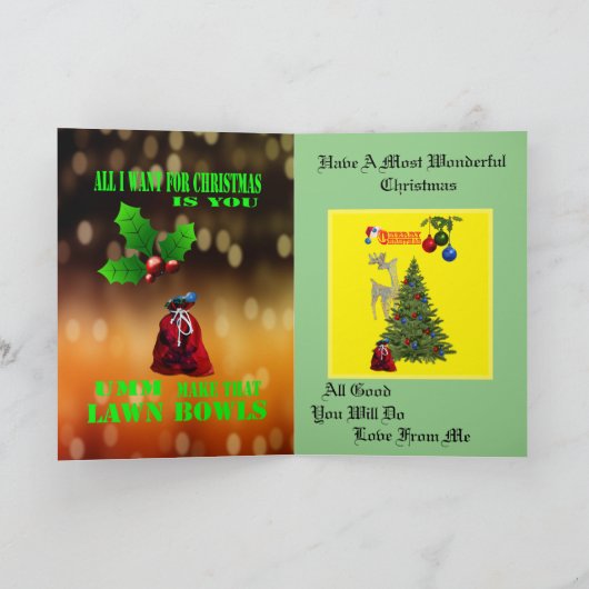 Carte Je Veux Tout Ce Que Je Veux Pour Noël. (Intérieur)