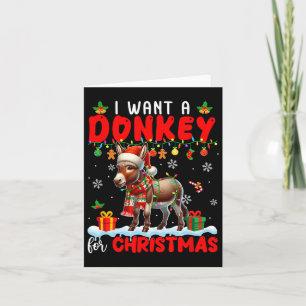 Carte Je Veux Un Âne Pour Un Agriculteur De Père Noël De