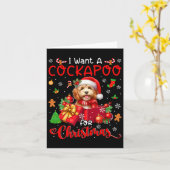 Carte Je Veux Un Apoo Pour Le Propriétaire De Noël Père  (Fleur jaune)