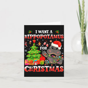 Carte Je veux un Noël Hiptamus drôle Xmas amateur de han