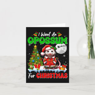 Carte Je Veux Un Opossum Pour Noël Père Noël Sungles Flo