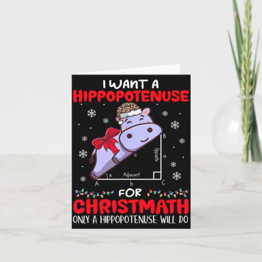 Carte Je veux une hypoténuse pour le professeur de mathé (Devant)