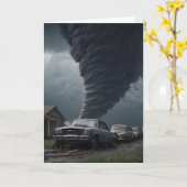 CARTE JE VIENS À TORNADO (Fleur jaune)