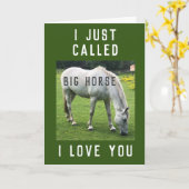 Carte Je Viens D'Appeler Big Horse (Parce Que) Je T'Aime (Fleur jaune)