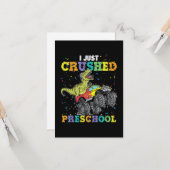 Carte Je viens de broyer le dinosaure pré-scolaire (Devant/Arrière en situation)