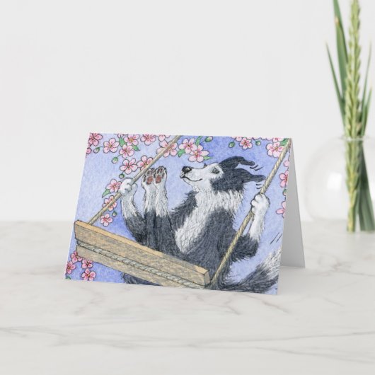 Carte Je viens de me balancer dans la fleur (Devant)