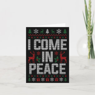 Carte Je viens en paix Couple assorti Swe Christmas laid