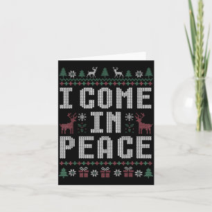 Carte Je viens en paix Couple assorti Ugly Christmas Swe