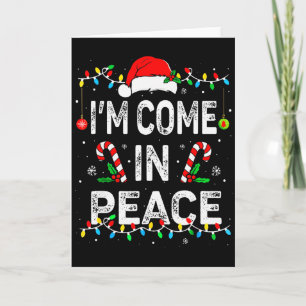 Carte Je viens en paix Je suis en paix assorti laid Noël