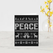 Carte Je Viens En Paix Noël Noël Noël Noël Noël Reindeer (Fleur jaune)