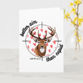 Carte Je Vise Mieux Que La Saint-Valentin Cupidon Chasse (Fleur jaune)