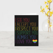 Carte Je Vois Accepter Respect Support Admire Aimer You (Fleur jaune)