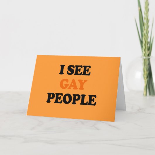 Carte Je vois les personnes gaies (Devant)