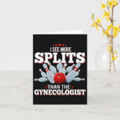 Carte Je Vois Plus De Splits Que Le Gynécologue Bowling (Fleur jaune)
