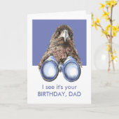 Carte Je vois que c'est ton Anniversaire Fun Bird Watche (Fleur jaune)