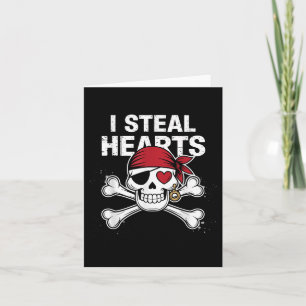 Carte Je vole Coeurs Valentines Jour Pirate Funny Valent