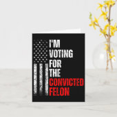 Carte Je Vote Pour Le Condamné Felon Trump 2024 Ameri (Fleur jaune)