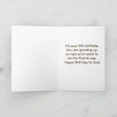 Carte JE VOUDRAIS DIRE **HEUREUX 8ème anniversaire** à " (Intérieur)