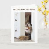 CARTE JE VOUDRAIS DIRE **JEUX ANNIVERSAIRE DE TWIN*** (Fleur jaune)