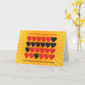 Carte JE VOUS AIME 24 heures sur 24 | brillance jaune (Fleur jaune)