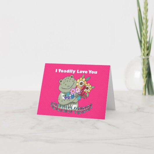 Carte Je vous aime aujourd'hui Funny Toad Frog Anniversa (Devant)