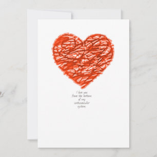 Carte Je vous aime du fond de mon système cardiovasculai