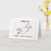 CARTE JE VOUS AIME LES BRÛLES, LES FERTS ET TOUT - LA JO (Fleur jaune)