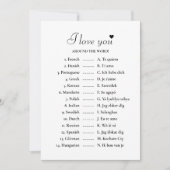 Carte Je vous aime partout dans le monde jeu de douche n (Devant)