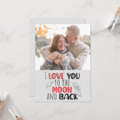 Carte je vous aime romantique Saint Valentin / photo ann (Devant/Arrière en situation)