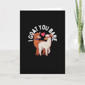 Carte Je vous chèvre Bébé Citation drôle de chèvre Saint (Devant)