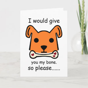 Carte Je Vous Donnerais Mon Os, Chiot de la Saint Valent