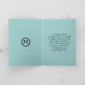 Carte Je vous en supplie ! - Excusez/mignon chien (Intérieur)
