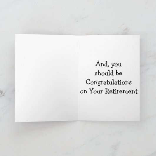 CARTE "JE VOUS ENTENDS CÉLÉBRER" RETRAITE (Intérieur)