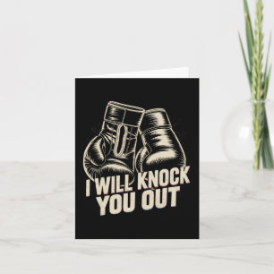 Carte Je Vous Frapperai Pour Une Boxe Drôle